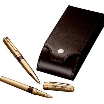 Custom Cutter & Buck Amer Classic Gold Resin Pen Set