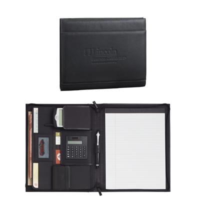 Custom Palazzo Leather Zippered Padfolio