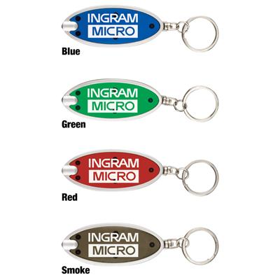 Custom Oval Flashlight Key Ring