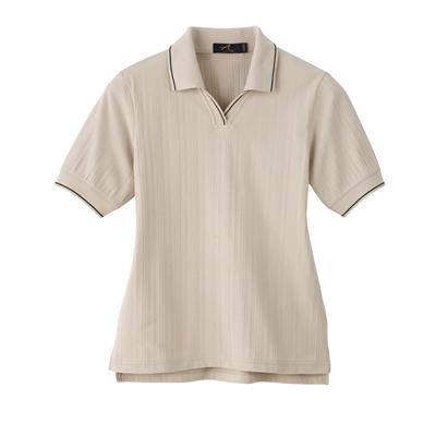 Custom LADIES' VARIEGATED RIBBON PIQUE JOHNNY COLLAR POLO