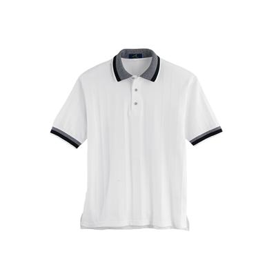 Custom MEN'S RIBBON PIQUE POLO WITH CONTRAST TRIM