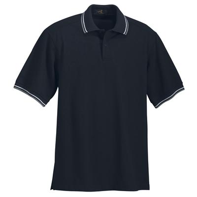 Custom MENS COTTON STRIPE COLLAR PIQUE POLO