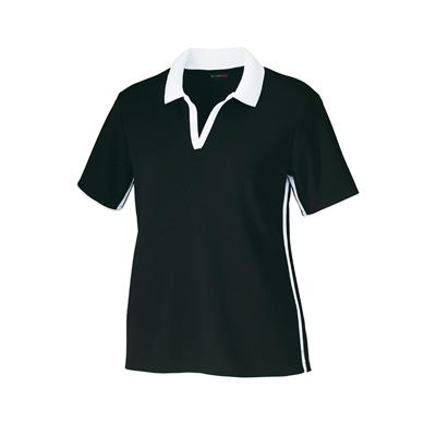 Custom LADIES' POLYESTER PIQUE COLOR-BLOCK POLO